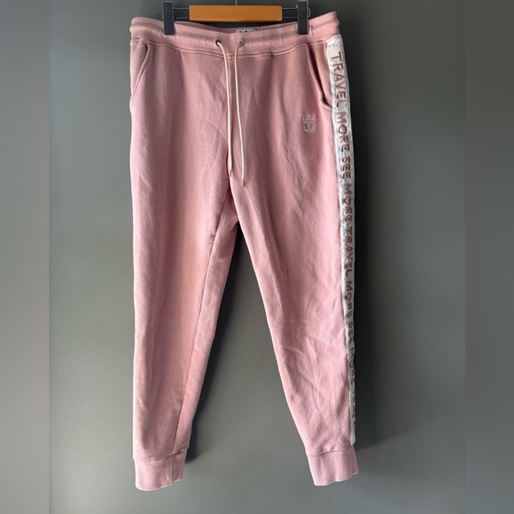 Royal Caribbean, size Large, pink cotton sweatpants, “travel more see more” - Picture 1 of 7